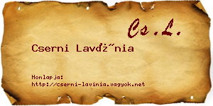Cserni Lavínia névjegykártya